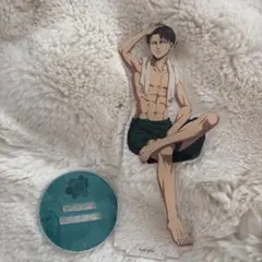 進撃の巨人 極楽湯 アクリルスタンド サウナ リヴァイ