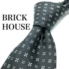 【極美品】 BRICK HOUSE 小紋柄 ネクタイ ブラック シンプル 綺麗め