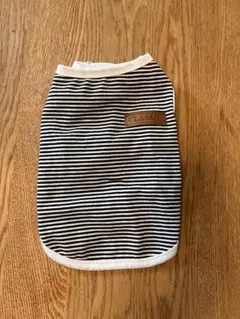 강아지 옷 테두리 패턴 탱크 탑 클래식
