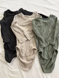 H&M リブボディースーツ 3枚セット