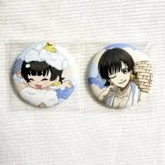 ブルーロック　極楽湯　和紙風缶バッジ　お風呂ver.　蜂楽廻　2点セット　②