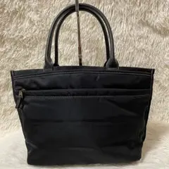 a.v.v　アーヴェヴェ　ハンドバッグ　ブラック　シンプル　ポケット多数　美品