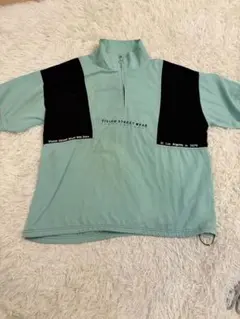 VISION ヴィジョン ビッグシルエット ハーフジップシャツ 刺繍　X L