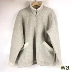 HILL CROP ヒルクロップ ボア フリースジャケット ライトグレー