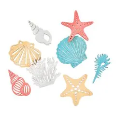 ［ウッドパーツ］カラフルマリンパーツ　8ピース