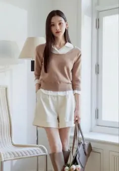 polaura ターンバックハイウエストキュロットパンツ - メルカリ