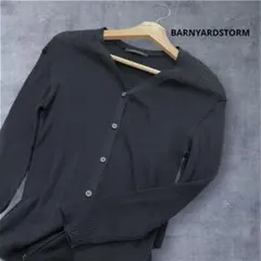 美品　BARNYARDSTORM ロングカーディガン ワンピース リブ　黒