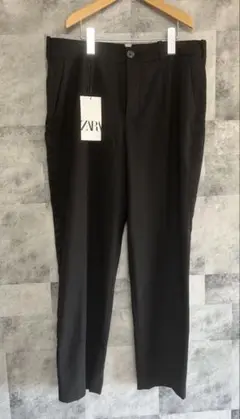 新品タグ付　ZARA ザラ　スラックス パンツ　ブラック　オフィスカジュアル　M