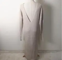 GRL sweet掲載 浜辺美波バックオープンリブニットロングワンピース M