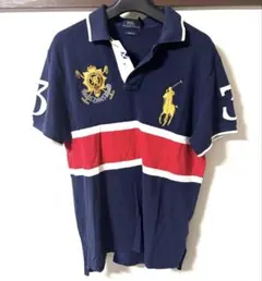 美品 ポロラルフローレン ポロシャツ M 金 ビッグポニー エンブレム 1996