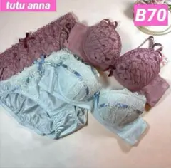 チュチュアンナ❤︎B70❤︎ブラショーツセット　2セット　リボン　薔薇　ハート
