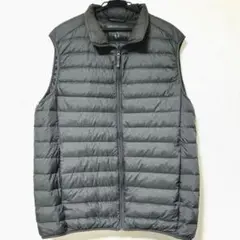 UNIQLO ウルトラライトダウン ベスト メンズ XL グレー 収納袋付き
