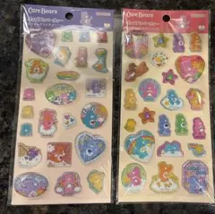【正規品】匿名配送　ケアベア ポップデコパーティー ラメきらクリスタルシール2枚