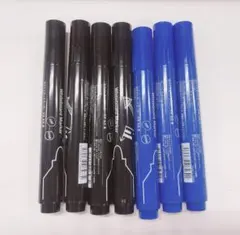 ホワイトボードマーカー 6本セット 黒 青