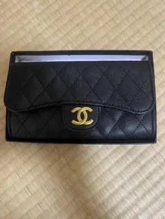 ブラックレザー長財布