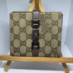 GUCCI 二つ折り財布 GGキャンバス ブラウン系 メンズ レディース