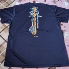 asics バレーボールシャツ XOサイズ ネイビー