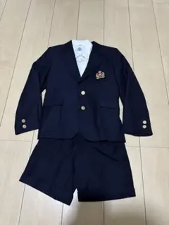 4男の子130ミキハウスMIKIHOUSEのスーツ上下とJPRESSのシャツ