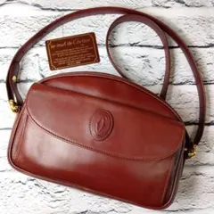 美品✨カルティエ マストライン 本革 ゴールド金具 斜め掛け ショルダーバッグ