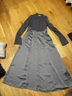 FRAY I.D グレー 長袖ドレス