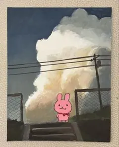 アクリル画合作　イワフネカナメ x モモ