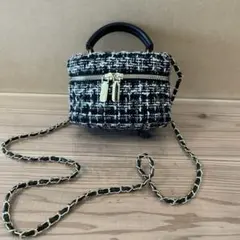 SHEIN バニティ ポーチ ショルダーバッグ ブラック ゴールド