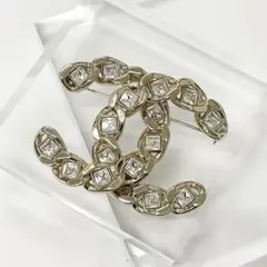 シャネル ブローチ ココマーク ラインストーン ゴールド