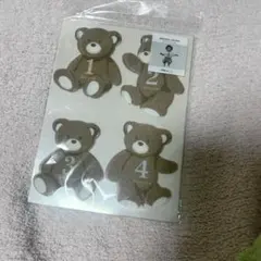 【新品、未開封】マンスリーステッカー くま 月齢フォト