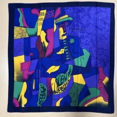 ピカソ カラフル 大判 シルク スカーフ