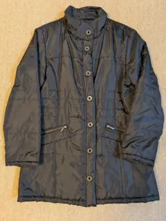 黒 キルティングジャケットコート