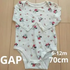 baby GAP Disney ミニーマウス長袖ロンパース 6-12m70cm