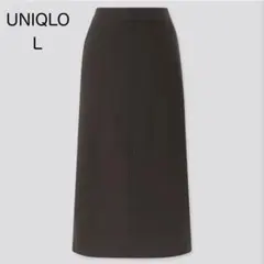 ＊ユニクロ＊ デニムジャージースカート L ブラック 黒