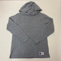 RUSSELL ATHLETIC グレー フード付きパーカー 薄手 ロンT Mのサムネイル