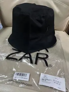 VARZAR バザール 黒のバケットハット バケハ Xロゴ