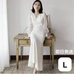 2/7まで値下げ ウエディングドレス パーティー 二次会 結婚式 前撮 L