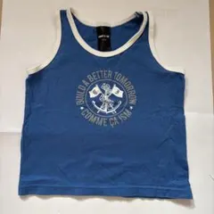 COMME CA ISM 青 タンクトップ 100A