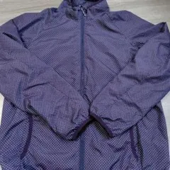 紫色 水玉模様 ウィンドブレーカー　サイズLL