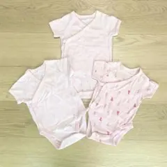 ユニクロ ボディスーツ60 半袖 ３枚セット