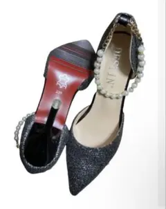 DESTIN グリッター ポインテッドトゥ ハイヒールパンプス キラキラ