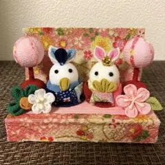 つまみ細工　お雛様飾りセット