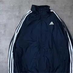 00s アディダス adidas ネイビー ナイロンジャケット ワンポイントロゴ