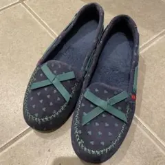 UGG ネイビー ハート柄 モカシン