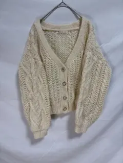 マジェスティックレゴン　色々ボタンニットカーディガン　アイボリー
