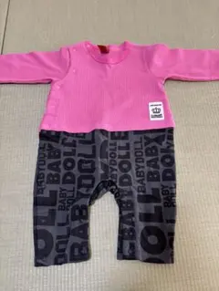 BABY DOLL ロンパース ピンク/グレー　80センチ