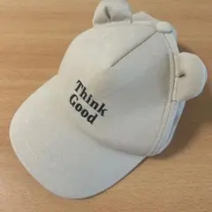 PINK-latte くま耳付きキャップ Think Good ベージュ