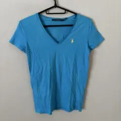 Ralph Lauren ブルー　薄手　半袖　ワンポイント　Tシャツ　XS