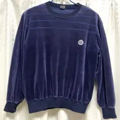 レナウン WIMBLEDON ロゴ刺繍 トレーナー　スエット　ネイビー