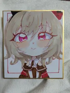 養*士様 天童ケイ ブルーアーカイブ ブルアカ 手描きイラスト ミニ色紙