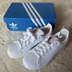 adidas Stan Smith W ホワイト/ピンク スニーカー22㎝