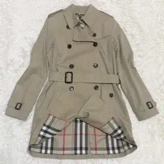 【美品】バーバリー トレンチコート ダブル ノバチェック ベルト L相当のサムネイル